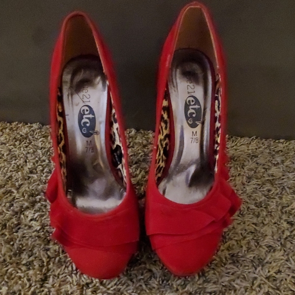 Rue 21 Red High Heels - Picture 2 of 3